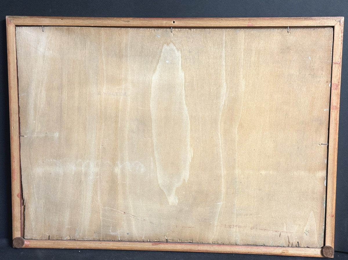 émile Wegelin 1875-1962 Oil Painting Of A Snow-covered Mountain In The Alps -photo-4