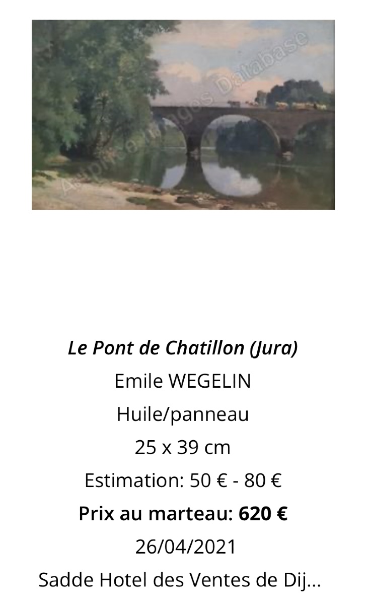 émile Wegelin 1875-1962 Oil Painting Of A Snow-covered Mountain In The Alps -photo-3