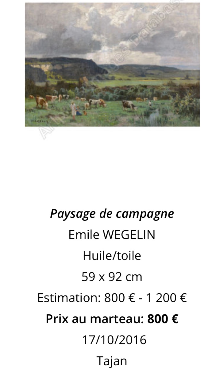 émile Wegelin 1875-1962 Oil Painting Of A Snow-covered Mountain In The Alps -photo-4