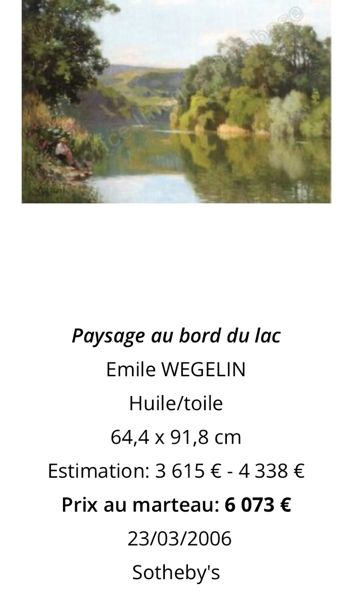 émile Wegelin 1875-1962 Oil Painting Of A Snow-covered Mountain In The Alps -photo-6