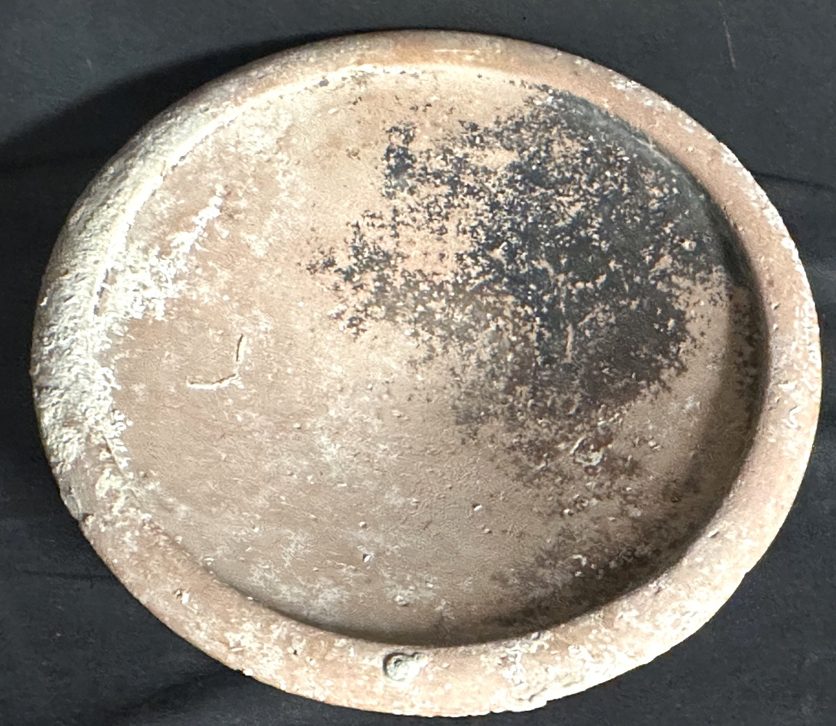 Archaeology Large Roman Cup, 28cm On A Foot, 1st-3rd Century, Intact With Concretions. Archeo-photo-1