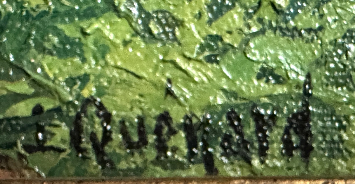 Lucien Quenard 1902-1995 Oil On Canvas Route De Chamrousse Belledonne Alps Mountain Uriage Grenoble-photo-3