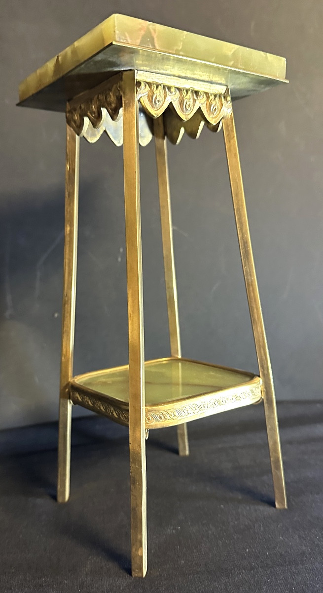Bronze And Onyx Display Stand, Late 19th Century / 1900 -photo-2