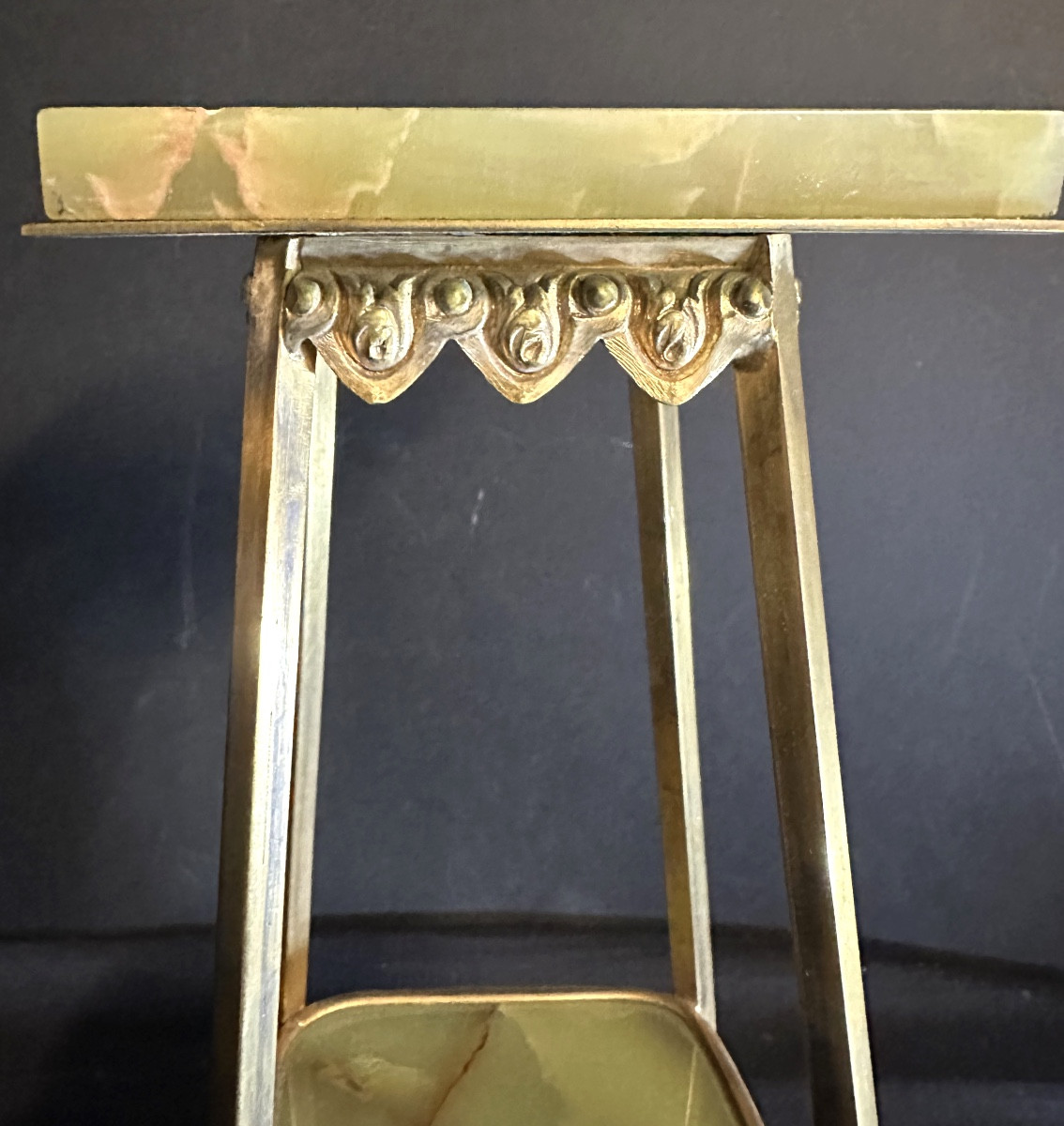 Bronze And Onyx Display Stand, Late 19th Century / 1900 -photo-3