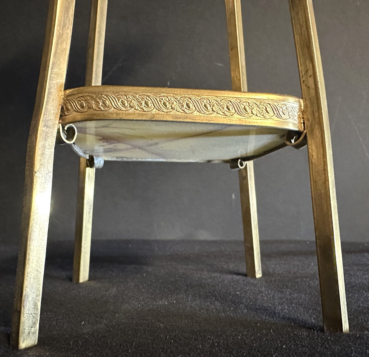 Bronze And Onyx Display Stand, Late 19th Century / 1900 -photo-4