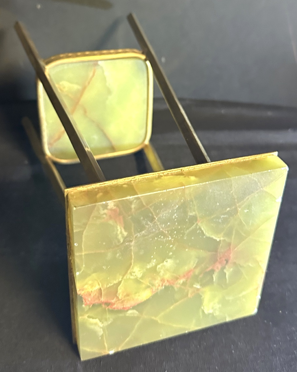 Bronze And Onyx Display Stand, Late 19th Century / 1900 -photo-2