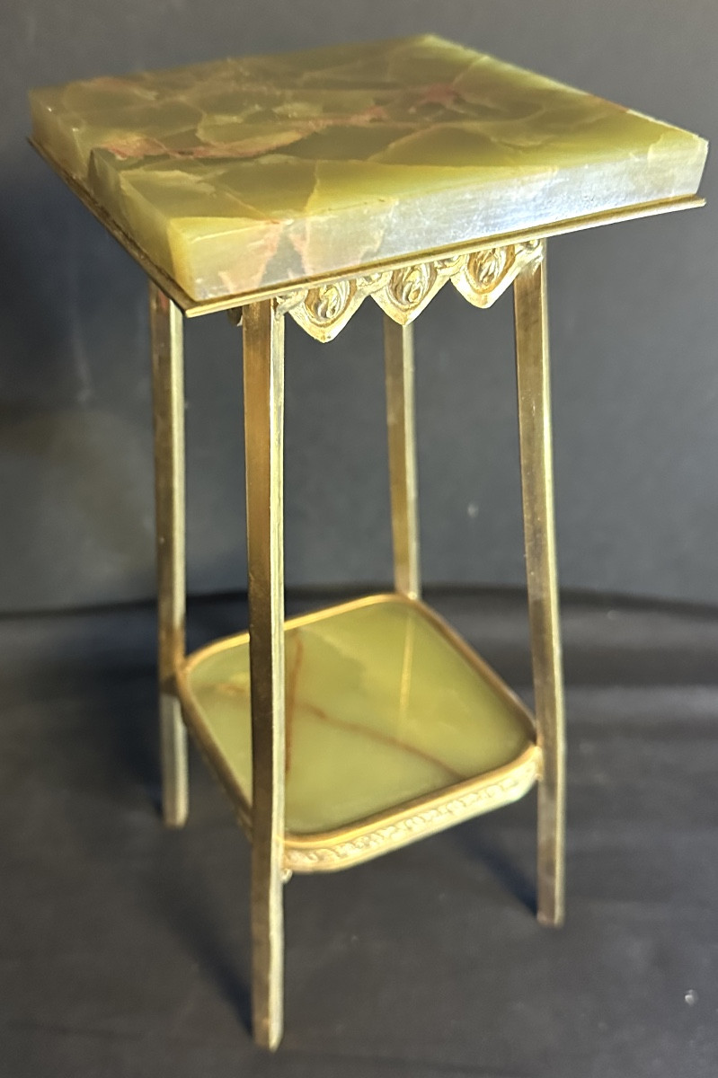 Bronze And Onyx Display Stand, Late 19th Century / 1900 