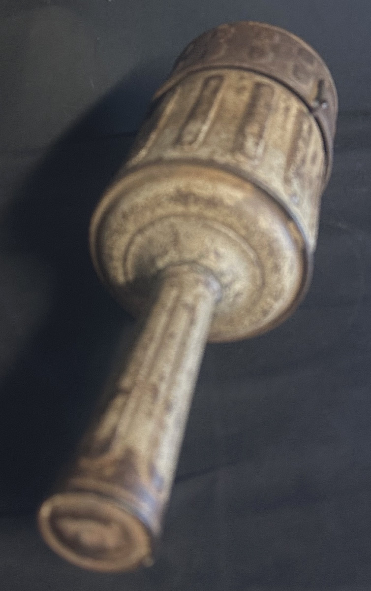 Rare Metal Chocolate Shaker/cocoa Shaker, Late 19th Century, For A Chocolate And Pastry Shop. -photo-1