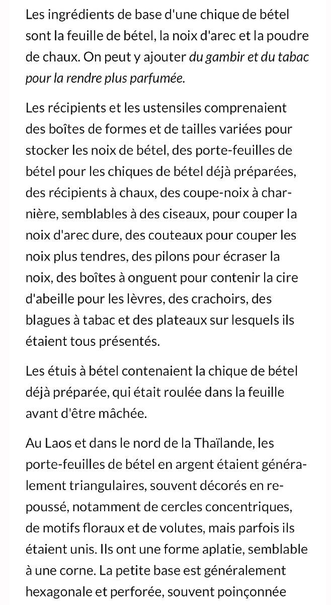 Étui en argent repoussé pour feuilles de Betel Asie du sud est fin 19e Laos Malaisie Thaïlande -photo-5