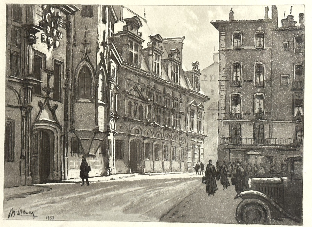 Joanny Drevet 1889-1969 Place Saint-andré 1933 Grenoble Place Du Tribunal Alpes Dauphiné-photo-1