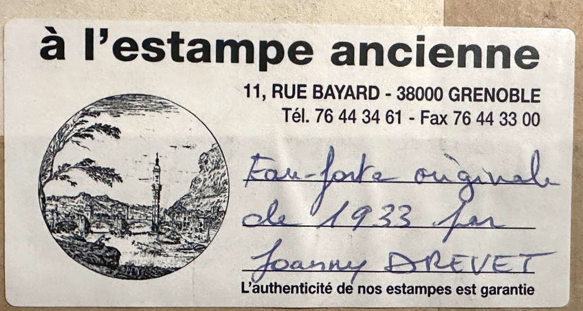 Joanny Drevet 1889-1969 Place Saint-andré 1933 Grenoble Place Du Tribunal Alpes Dauphiné-photo-2