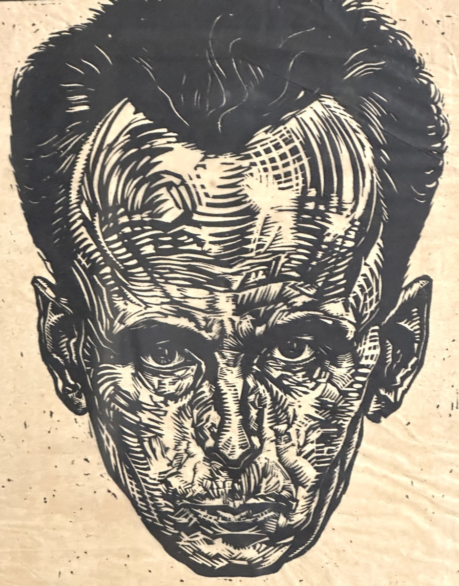 Rudolph FREDDERICH Hambourg 1887-1976 Rare linogravure originale -photo-3