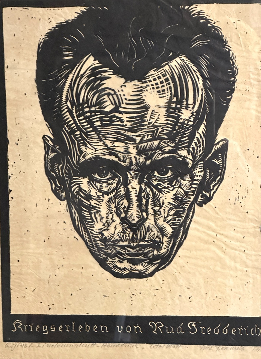 Rudolph FREDDERICH Hambourg 1887-1976 Rare linogravure originale 