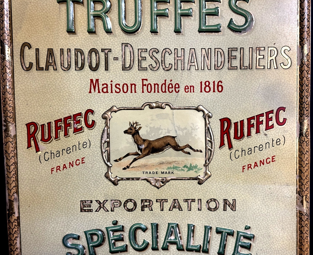 Truffles Lithographed Advertising Tin Sign 38x25cm Foie Gras Terrine Kitchen Tableware -photo-3