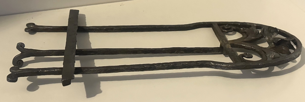 Chevalet de table Lutrin pliant présentoir en fer forgé 1900 porte photo -photo-4