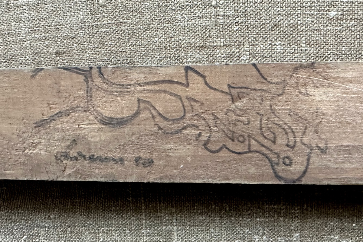 Arcabs Jean Marie Pirot Large Oil Painting Venus And Cupid 1957 Museum Collection-photo-1