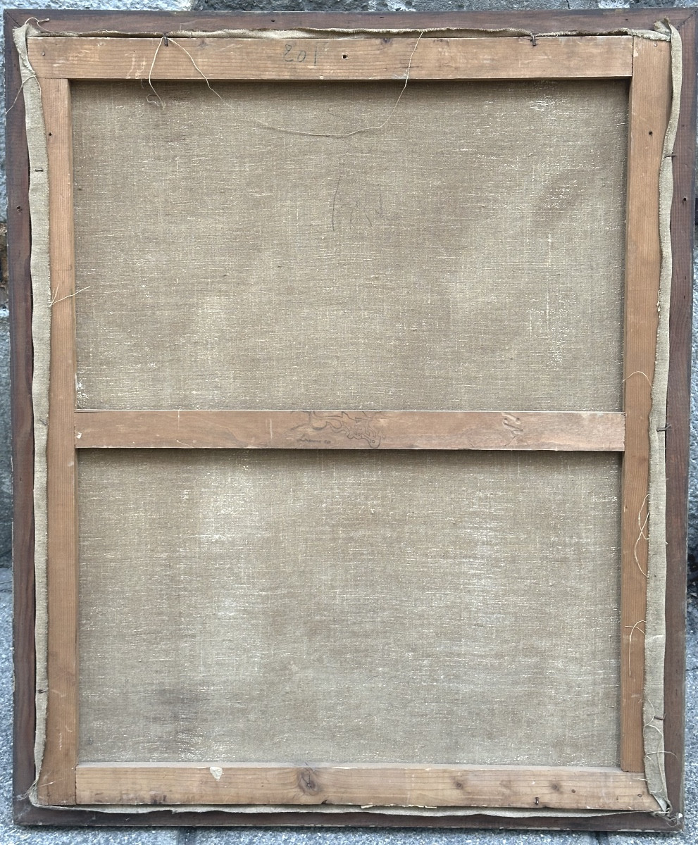 Arcabs Jean Marie Pirot Large Oil Painting Venus And Cupid 1957 Museum Collection-photo-3