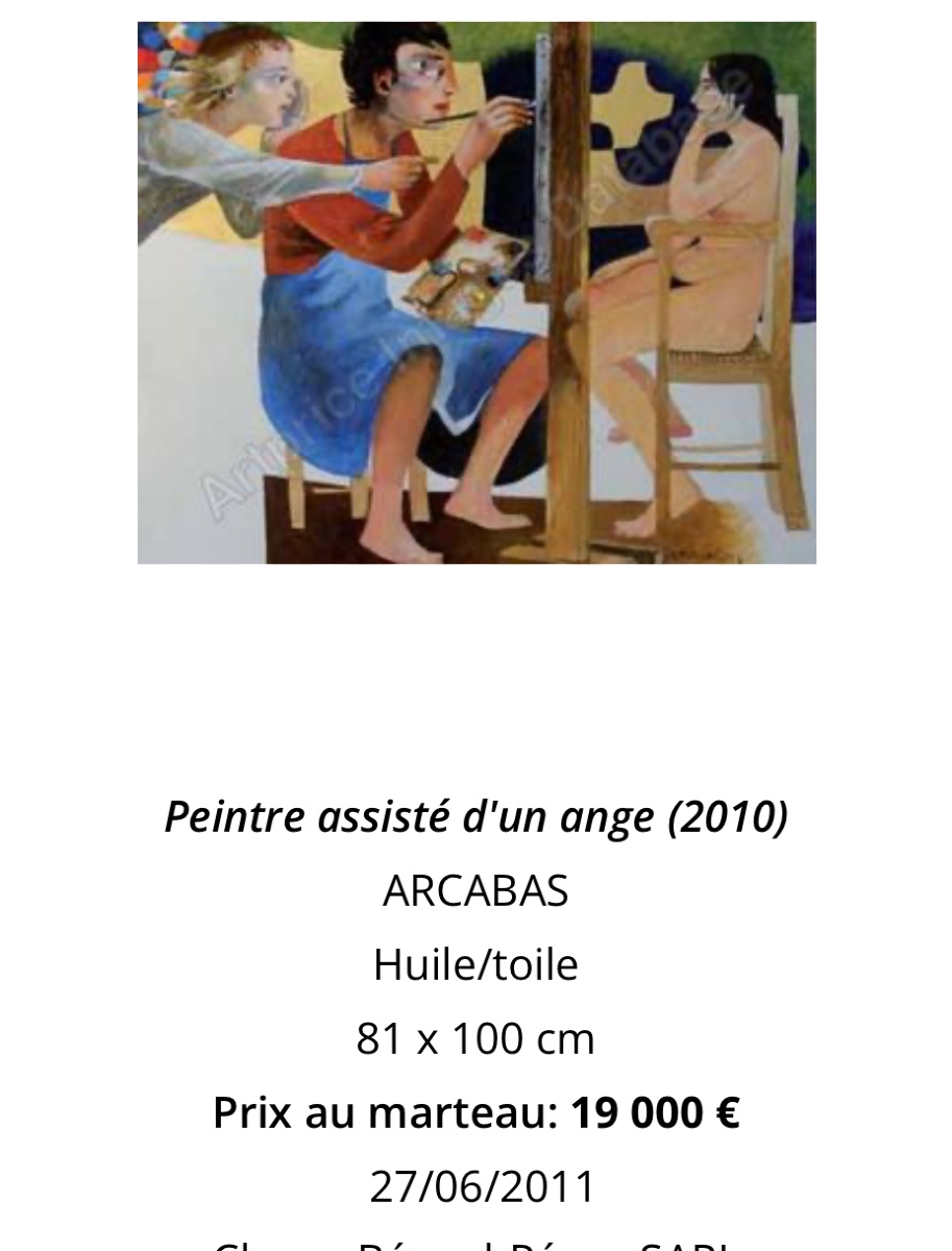 Arcabs Jean Marie Pirot Large Oil Painting Venus And Cupid 1957 Museum Collection-photo-5