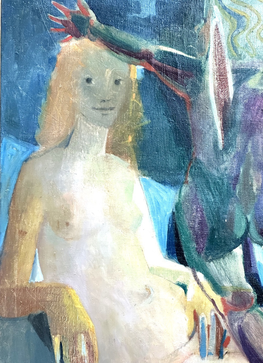 Arcabs Jean Marie Pirot Large Oil Painting Venus And Cupid 1957 Museum Collection