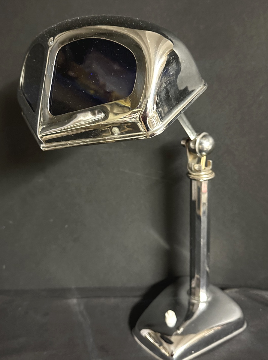 Rare lampe PIROUETT galbée Art Deco 1930 Mouche en très bon état.-photo-2