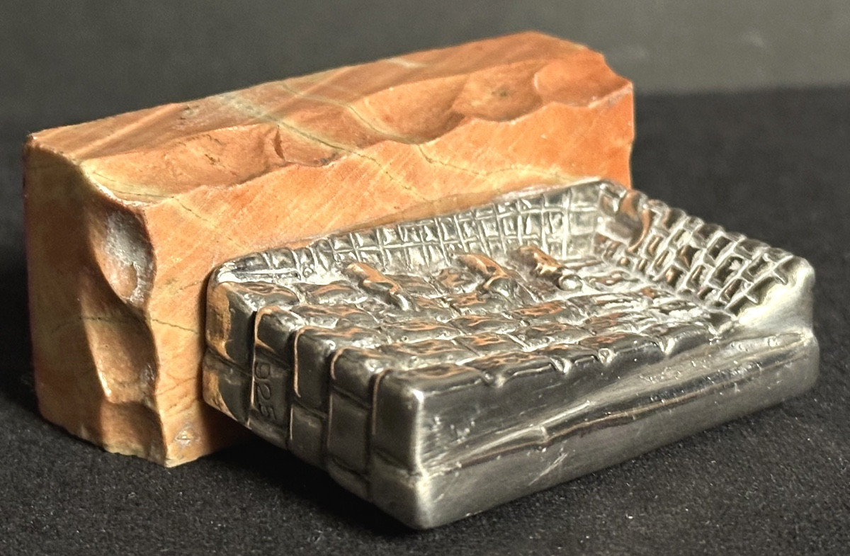 Mur des lamentations en argent Ben Zion 925 /1000 Jérusalem Judaica Israel /3 Mont du Temple-photo-2