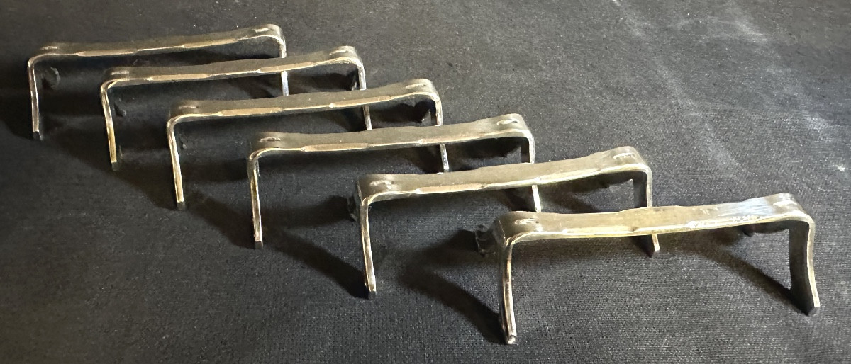 ERCUIS orfèvre Porte couteaux en écrin comme neufs Art Deco Métal argenté design-photo-5