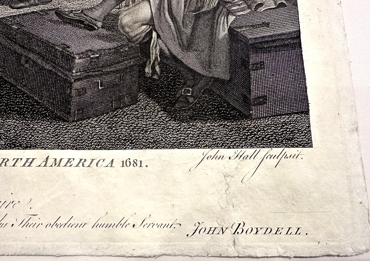 Print1775 Treaty Of William Penn With Indians In America, Pennsylvania, 1681, Usa, Museum.-photo-6