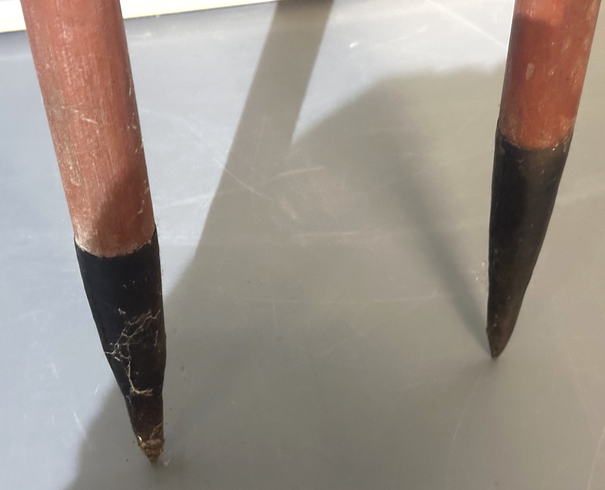 Antique Pair Of Garden Torches In Wood, Copper And Brass. For A Mosquito-repellent Ambiance.-photo-1