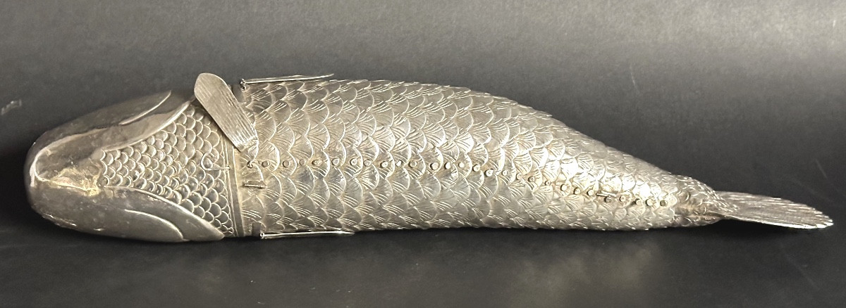 IMPORTANT poisson articulé en argent 37cm 634 gr judaïca-photo-4