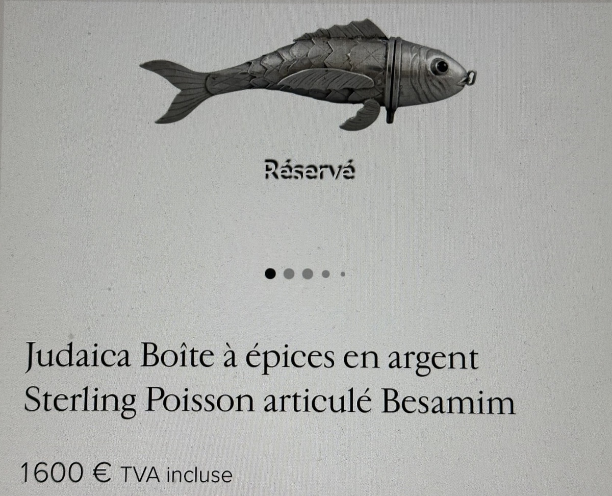IMPORTANT poisson articulé en argent 37cm 634 gr judaïca-photo-6