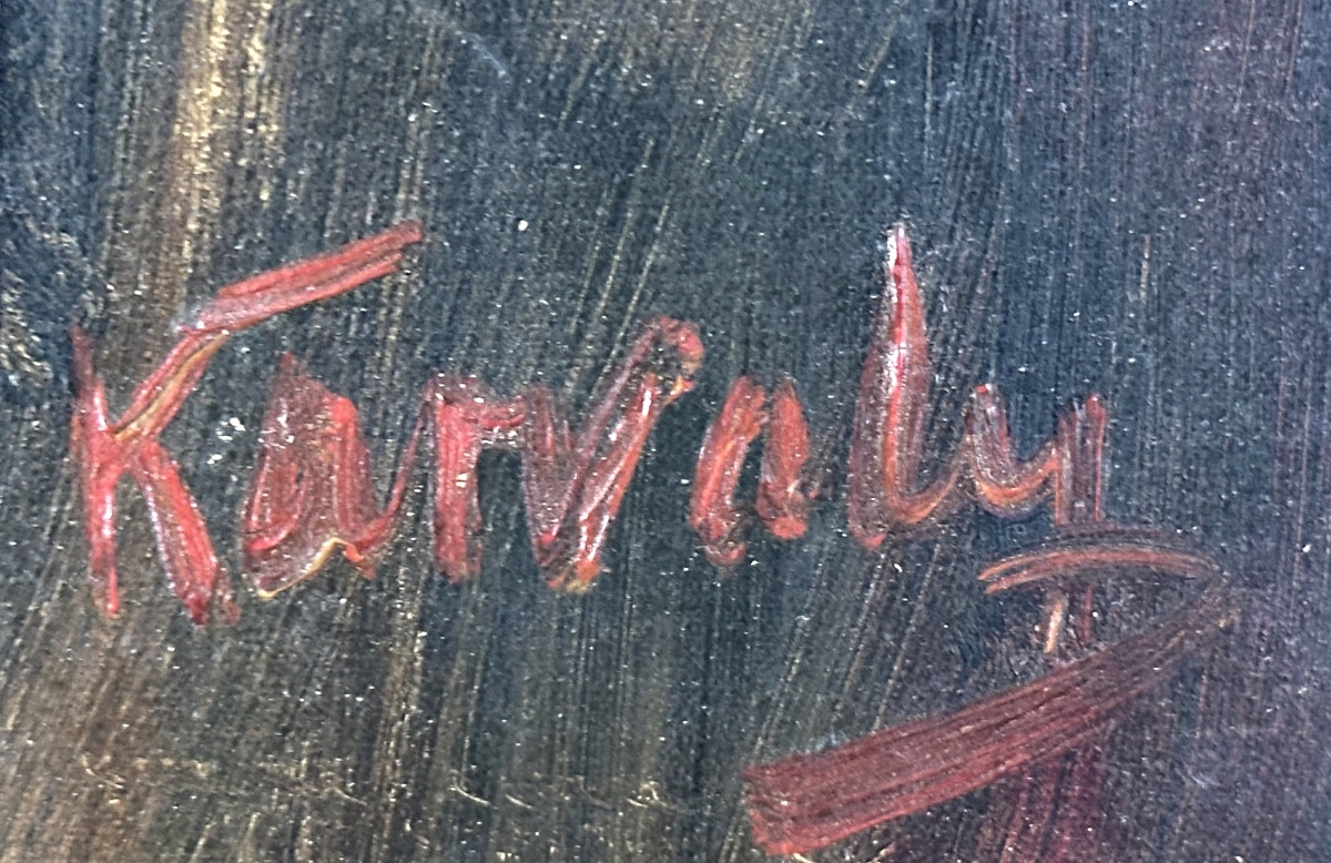 Maurice Mor Karvaly 1860-1899 Hungary Ukraine Oil Portrait Of A Man -photo-2