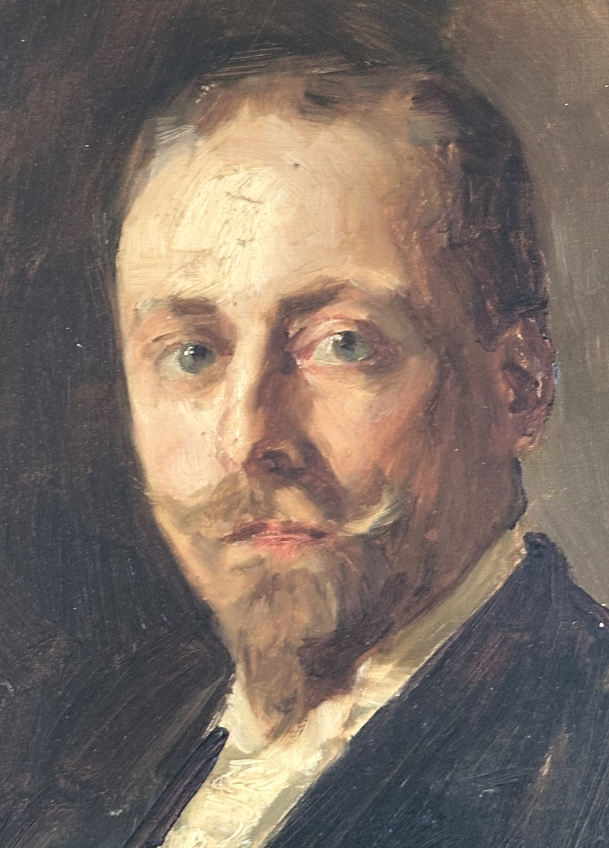 Maurice Mor Karvaly 1860-1899 Hungary Ukraine Oil Portrait Of A Man -photo-3