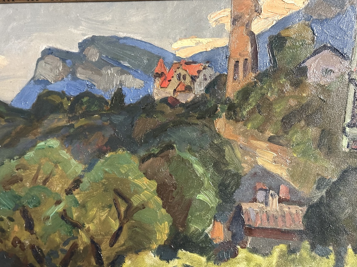 Jacques PERETTO 1879-1937 Claix 1926 Grande huile GRENOBLE Isère 38 -photo-2