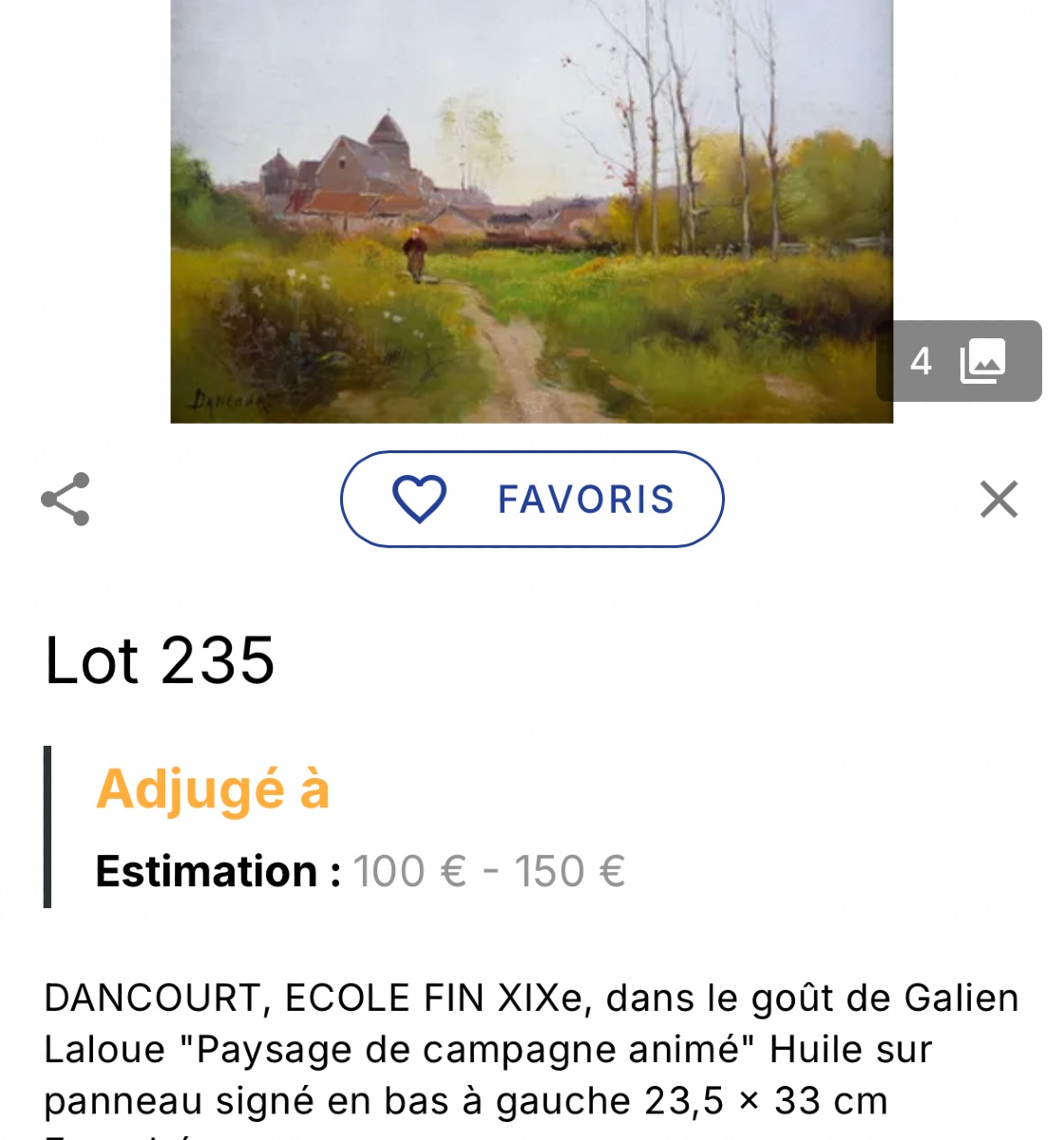 DANCOURT XIXe huile Voiliers dlg de Galien Laloue -photo-3