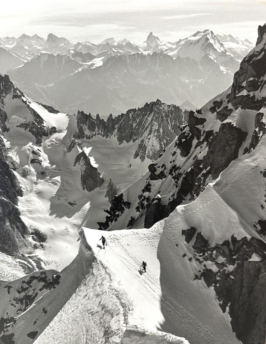 Pierre TAIRRAZ 1933-2000 photographie argentique alpinistes dans les Alpes montagne Chamonix -photo-3