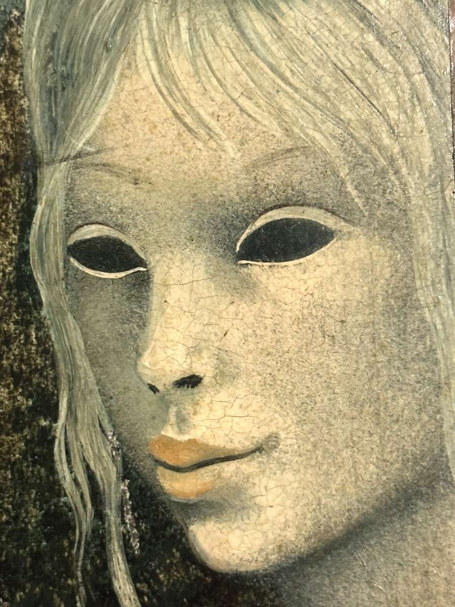 Tes Mme Mouton XXth Belgian Dreamlike Work With Oil Highlights From 1964 -photo-3