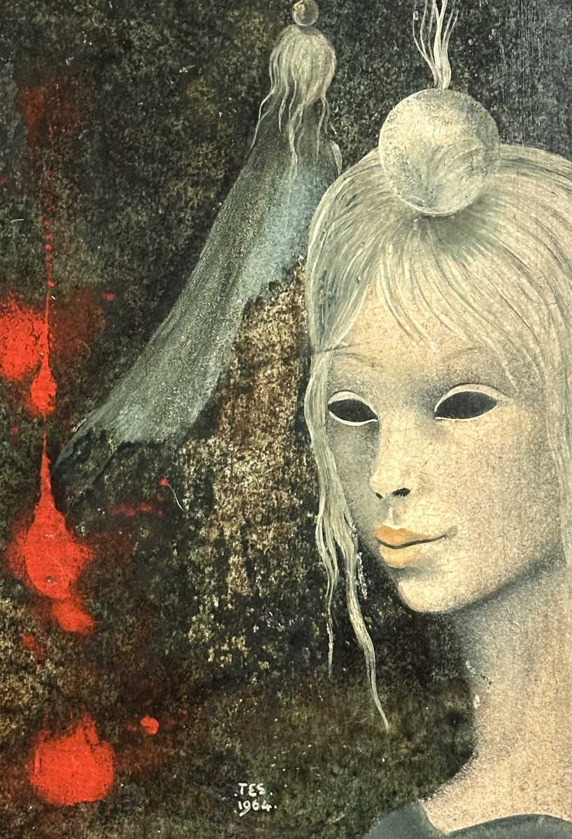 Tes Mme Mouton XXth Belgian Dreamlike Work With Oil Highlights From 1964 