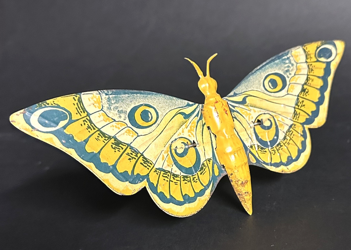 Jouet Charles ROSSIGNOL Papillon articulé en tôle lithographiée CR 23,3 cm /6