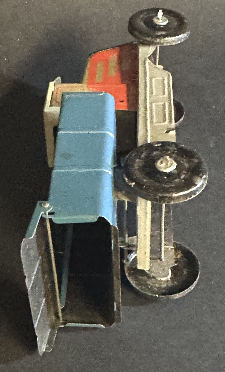 Charles Rossignol Toy Renault Tipper Truck Cr Lithographed Tinplate Tbe /7-photo-4