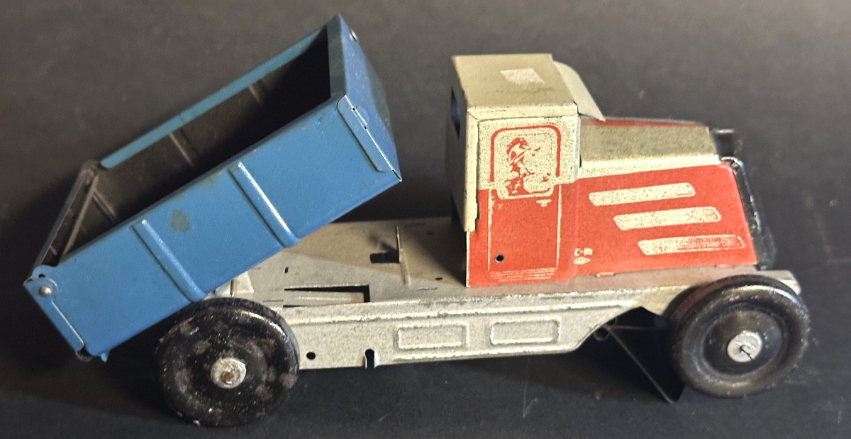 Charles Rossignol Toy Renault Tipper Truck Cr Lithographed Tinplate Tbe /7