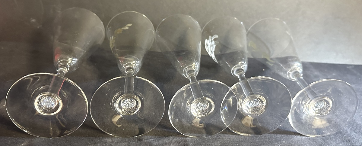 BACCARAT MUMM 5 flûte à champagne en cristal avec emboîtage parfait état -photo-1