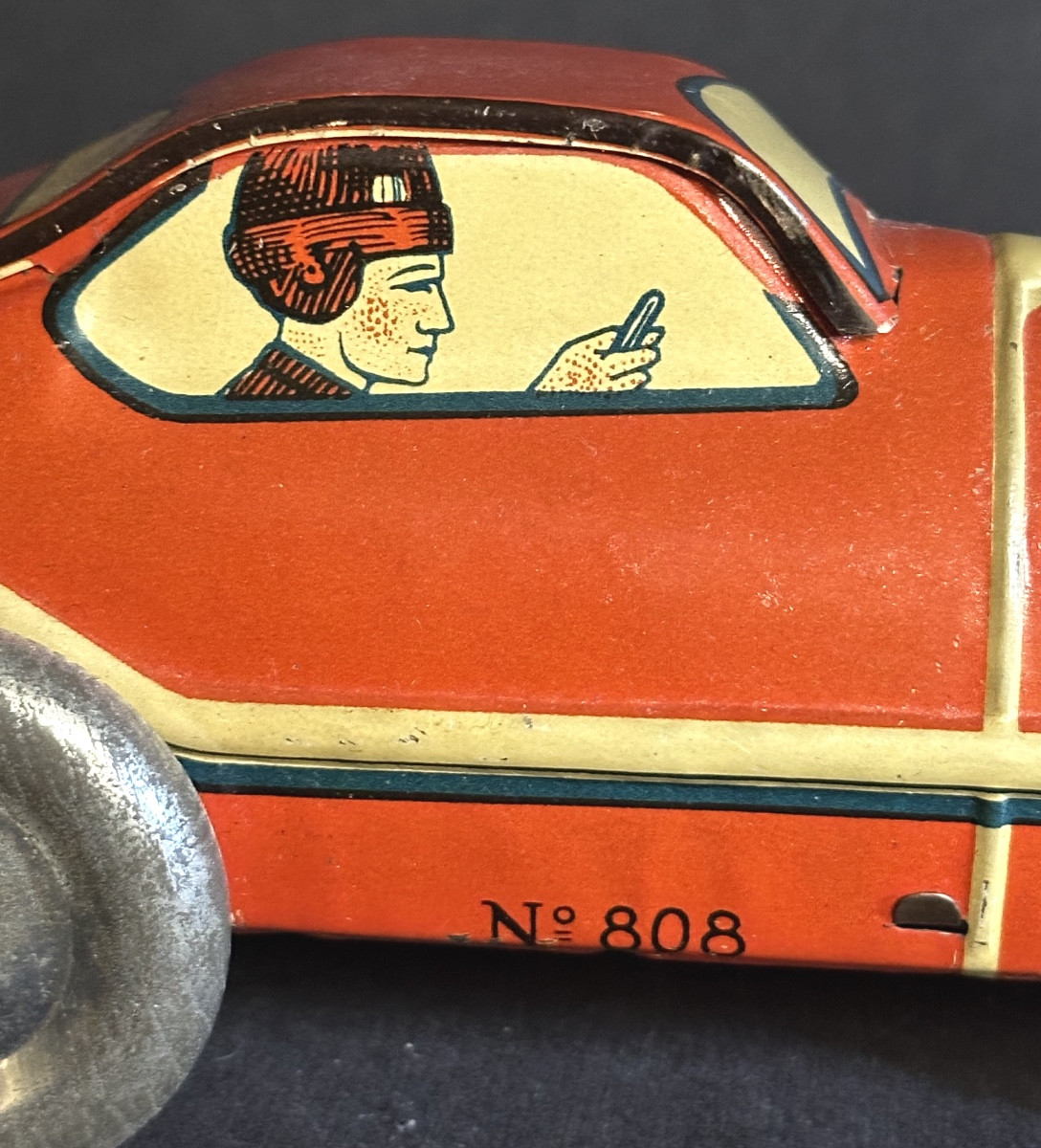 Memo Racing Car No. 808 In Lithographed Tinplate. Toy In Very Good Condition /8-photo-3