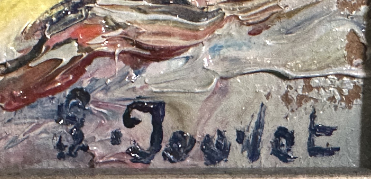 Paul JOUVET 1892-1981 Huile Lac de l’Eychauda Hautes Alpes montagne Massif des Écrins -photo-3