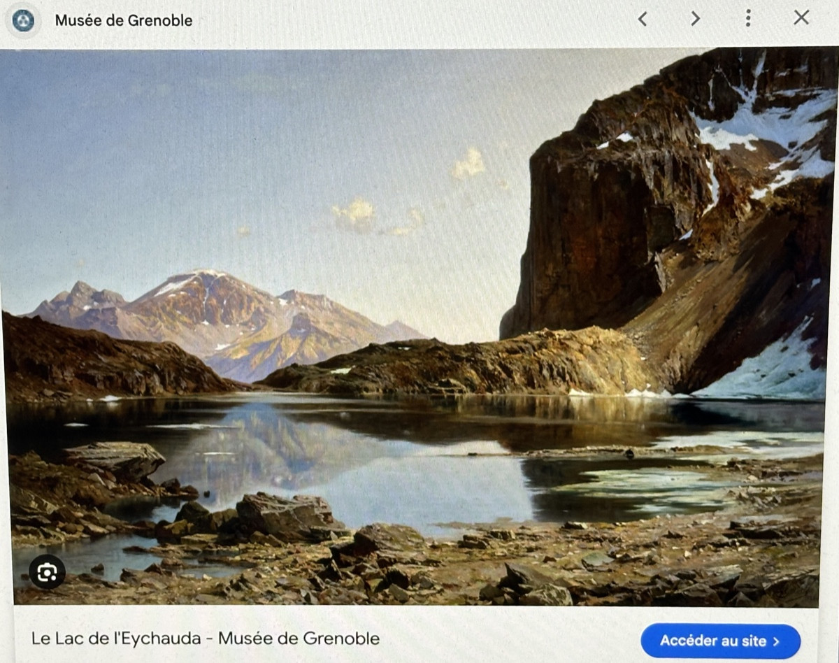 Paul JOUVET 1892-1981 Huile Lac de l’Eychauda Hautes Alpes montagne Massif des Écrins -photo-3