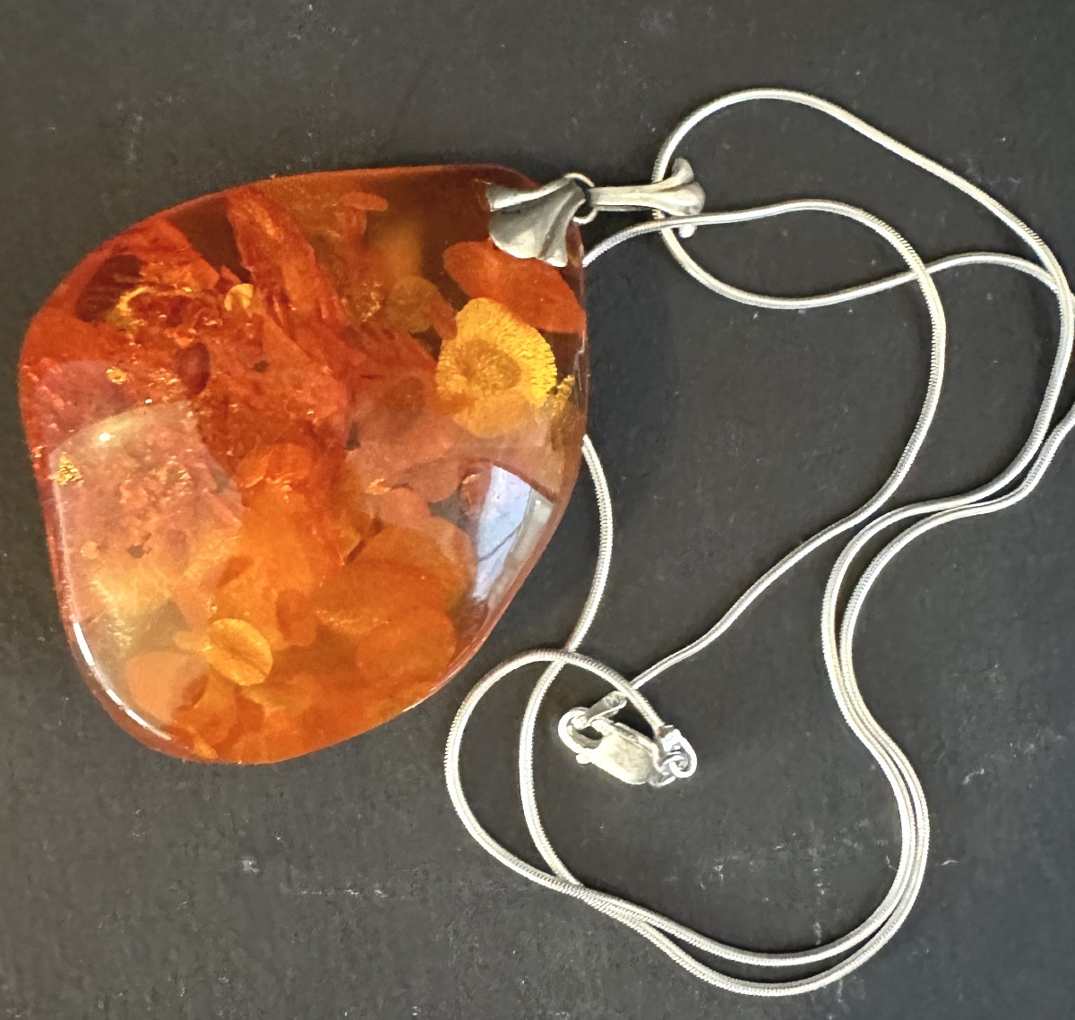 Important Baltic Amber Necklace With Chain. From The Collection Of A Jeweler/goldsmith In Ardèche. /3-photo-1