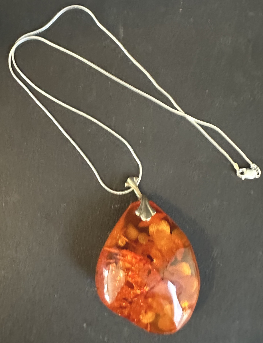 Important Baltic Amber Necklace With Chain. From The Collection Of A Jeweler/goldsmith In Ardèche. /3