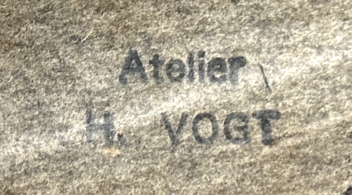 Helene VOGT 1902-1994 Nancy Grand fusain CHATS et chatons Art Deco signé chat chatte /4-photo-4