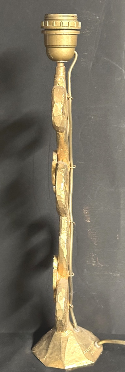 Stephane Galerneau Paris Large Gilt Bronze Lamp 39cm Signed Design 1980-photo-4