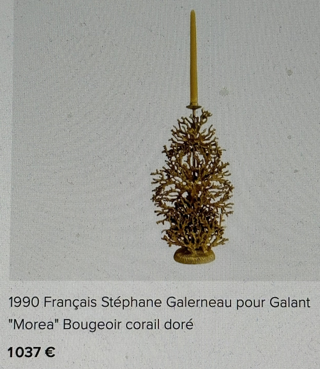 Stephane Galerneau Paris Large Gilt Bronze Lamp 39cm Signed Design 1980-photo-4