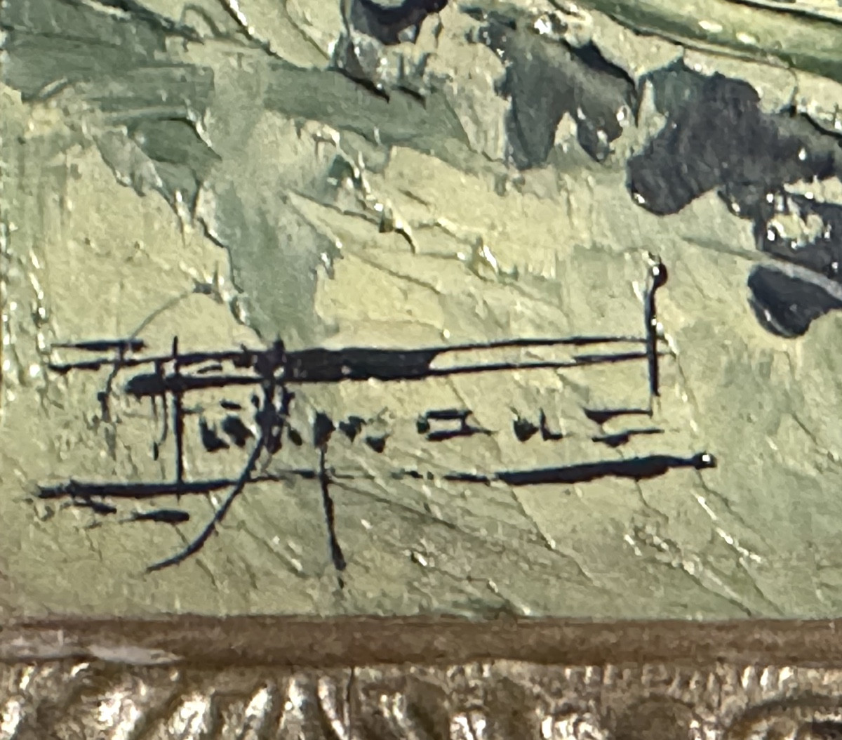 André Raynaud 1890-1974 Painting Aiguille Verte Chamonix And Chalet Mont Blanc Alps Mountain 74-photo-2